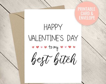 Friend Valentine Card Etsy Friend Valentine Card Etsy