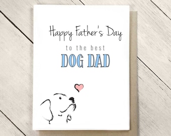 Carte de fête des pères heureuse de la part du chien papa Carte de fête des pères carte de chien pour papa cadeau de papa de chien Carte drôle de bonne fête des pères cadeau du chien