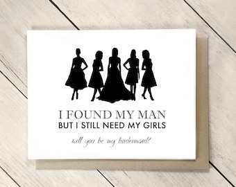Will You Be My Bridesmaid Cards, Need My Girls, Bridesmaid Proposal Card, Will You be My Maid of Honor, Wedding Party Cards, bridesmaid gift