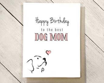 Cadeau d'anniversaire de la part d'une maman chien Carte de joyeux anniversaire carte de chien pour maman Cadeau de maman de chien Carte de joyeux anniversaire drôle cadeau de la part d'un chien