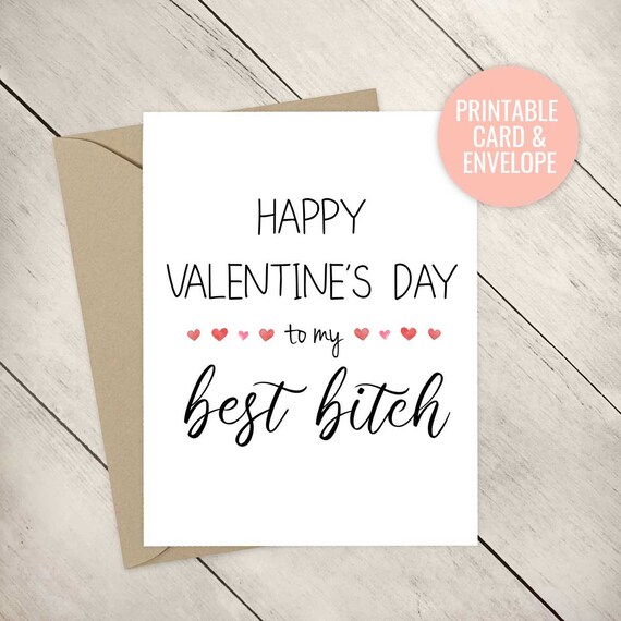 PRINTABLE Funny Valentine Card for Friend Galentine's | Etsy
