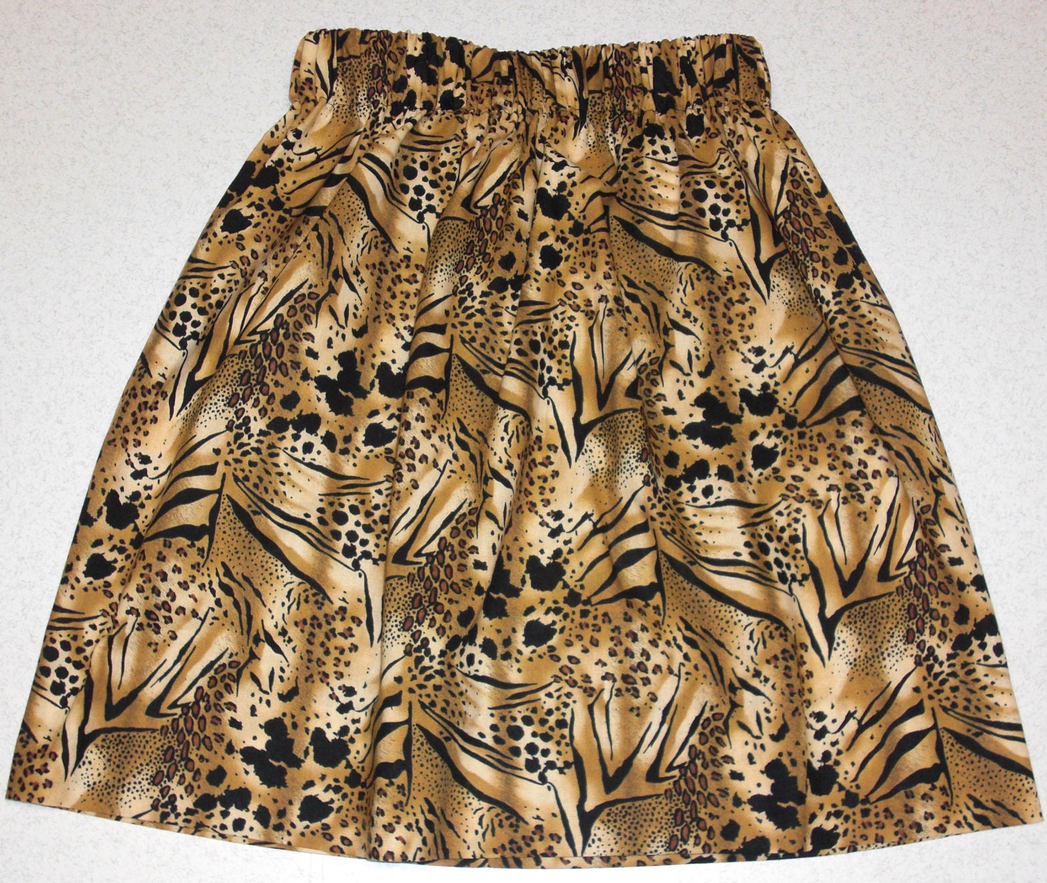 Tiger Print Skirt - Etsy