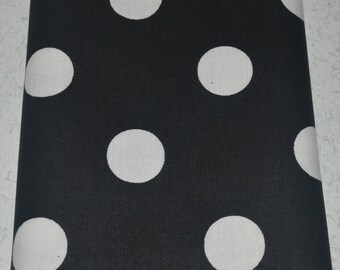 10" x 10" Black and White Polka Dots Pocket Square