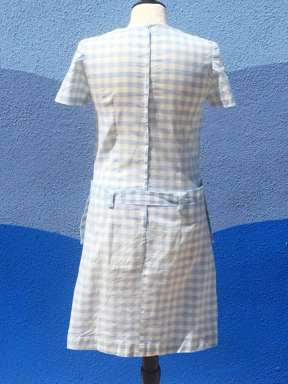 Vintage 60's Gingham GoGo girl Day Dress Sz 34"B - image 4