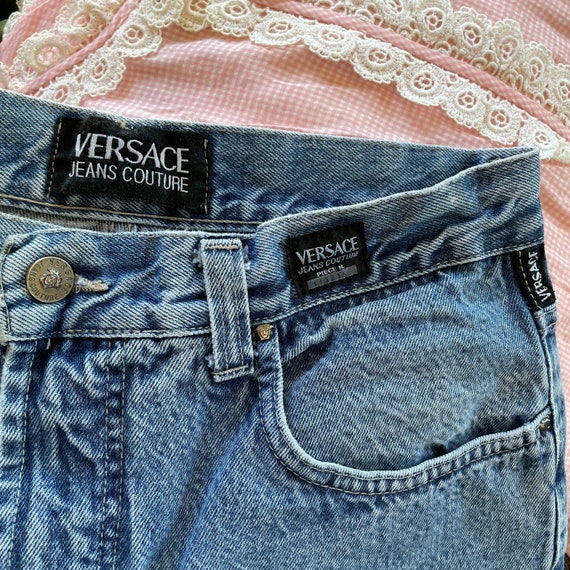 Sexy Vintage Versace High waisted light wash deni… - image 6