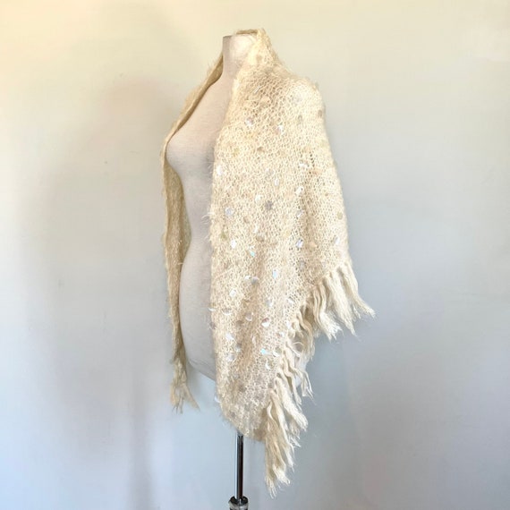 Boho glamour Vintage 60’s large oversized fringe … - image 3