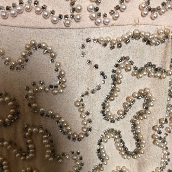 Fabulous Vintage 60’s Diamonds & pearls beaded go… - image 8