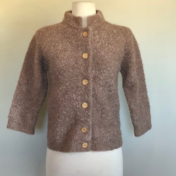 Vintage 1960’s Cozy Mohair Cardigan Sweater Sz 36… - image 1