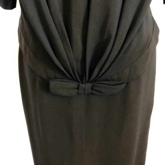 Sexy Demure Vintage 40's 50's Little Black Dress … - image 7
