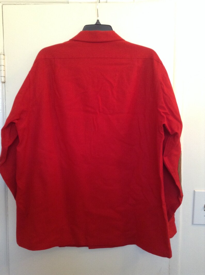 Vintage Pendleton woolen mills winter Christmas Red Workwear shirt Sz XL image 5