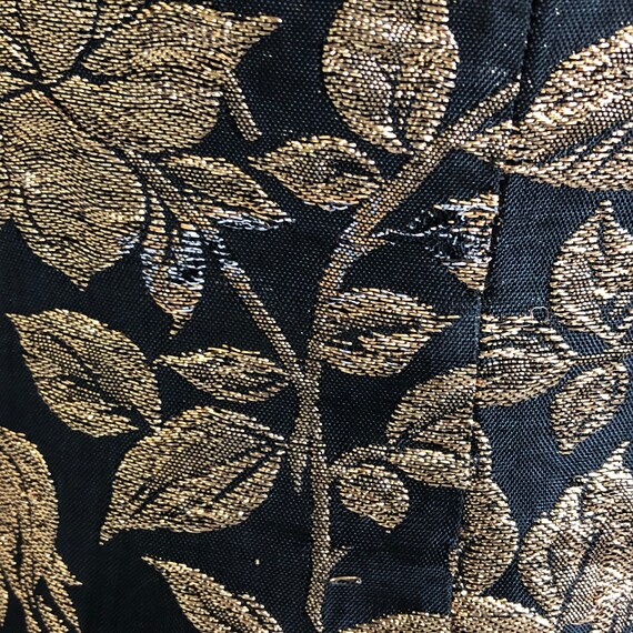 Vintage 60’s Gold Floral Brocade Sexy Wiggle Dres… - image 8