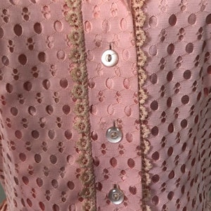 Pretty in Pink Classic 50's Vintage Shirt waist Party Dress Sz 26 W image 5