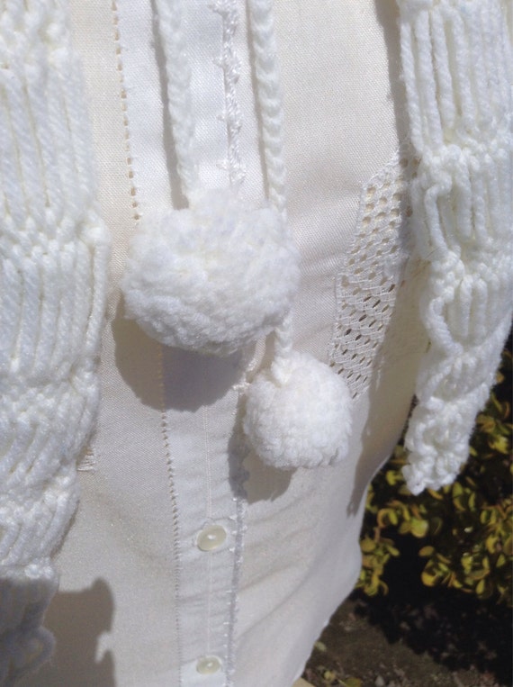 Vintage winter cozy capelet shawl bolero wrap cro… - image 4