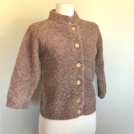 Vintage 1960’s Cozy Mohair Cardigan Sweater Sz 36… - image 3
