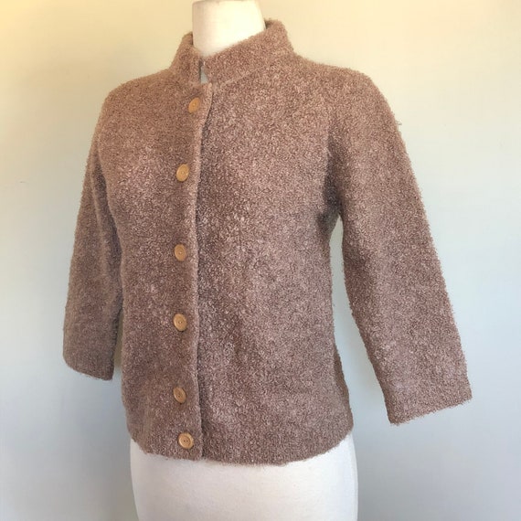 Vintage 1960’s Cozy Mohair Cardigan Sweater Sz 36… - image 2