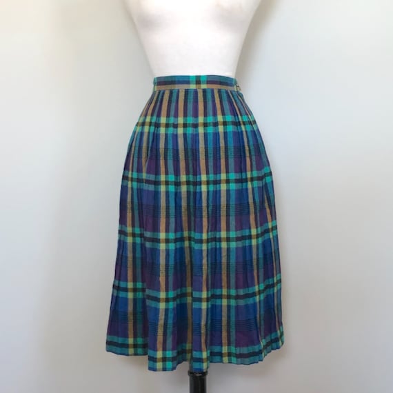 Vintage 1950'S Alex Coleman Wool Purple Plaid Plea