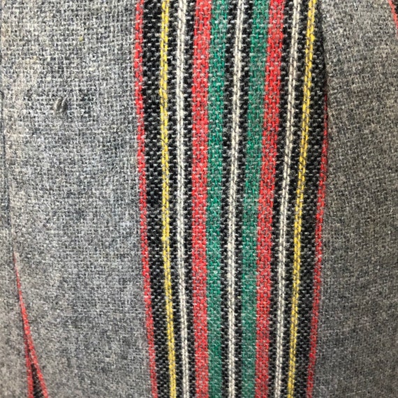 Vintage 70’s does 50’s Serape Stripe wool Pencil … - image 5