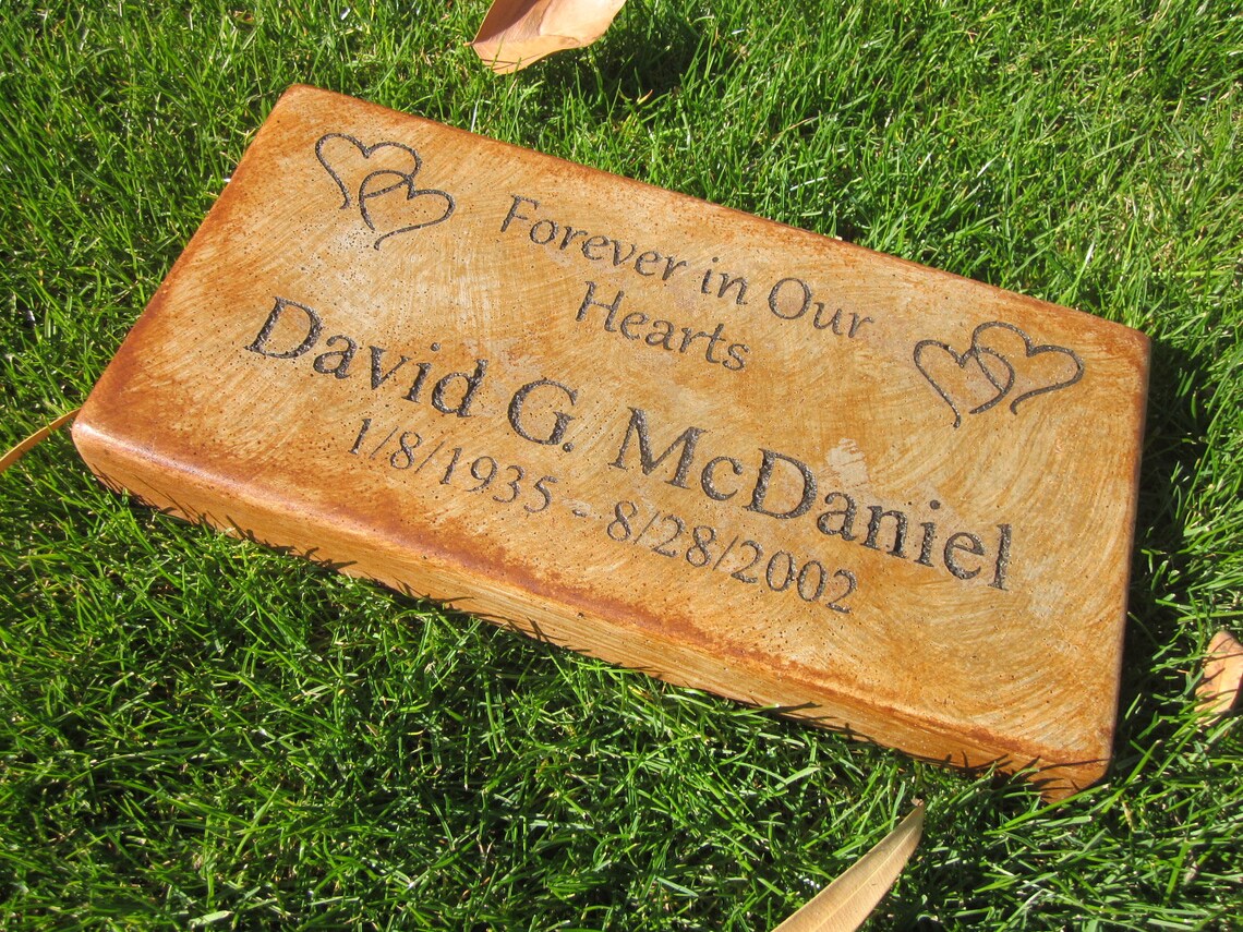 Personalized Engraved Memorial Stone 11 5x 5 5 Etsy