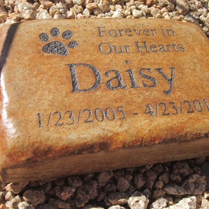 Personalized Engraved Pet Memorial  Stone 8.5"x 5.5"  Forever in Our Hearts