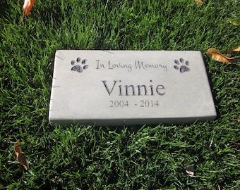 Personalized Engraved Pet Memorial  Stone 11.5"x 5.5" In Loving Memory