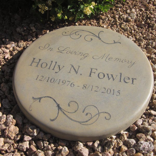 Custom Engraved Memorial & Tribute Stone 11 inch In Loving Memory