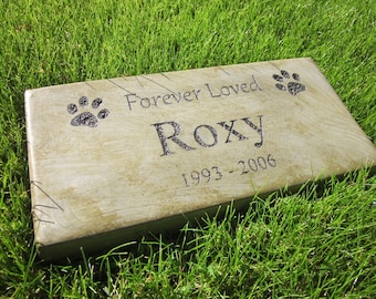 Personalized Engraved Pet Memorial  Stone 11.5"x 5.5" Forever Loved