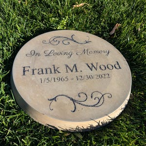 Custom Engraved Memorial & Tribute Stone 11 inch In Loving Memory