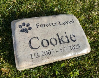 Personalized Engraved Pet Memorial  Stone 8.5"x 5.5"  Forever Loved