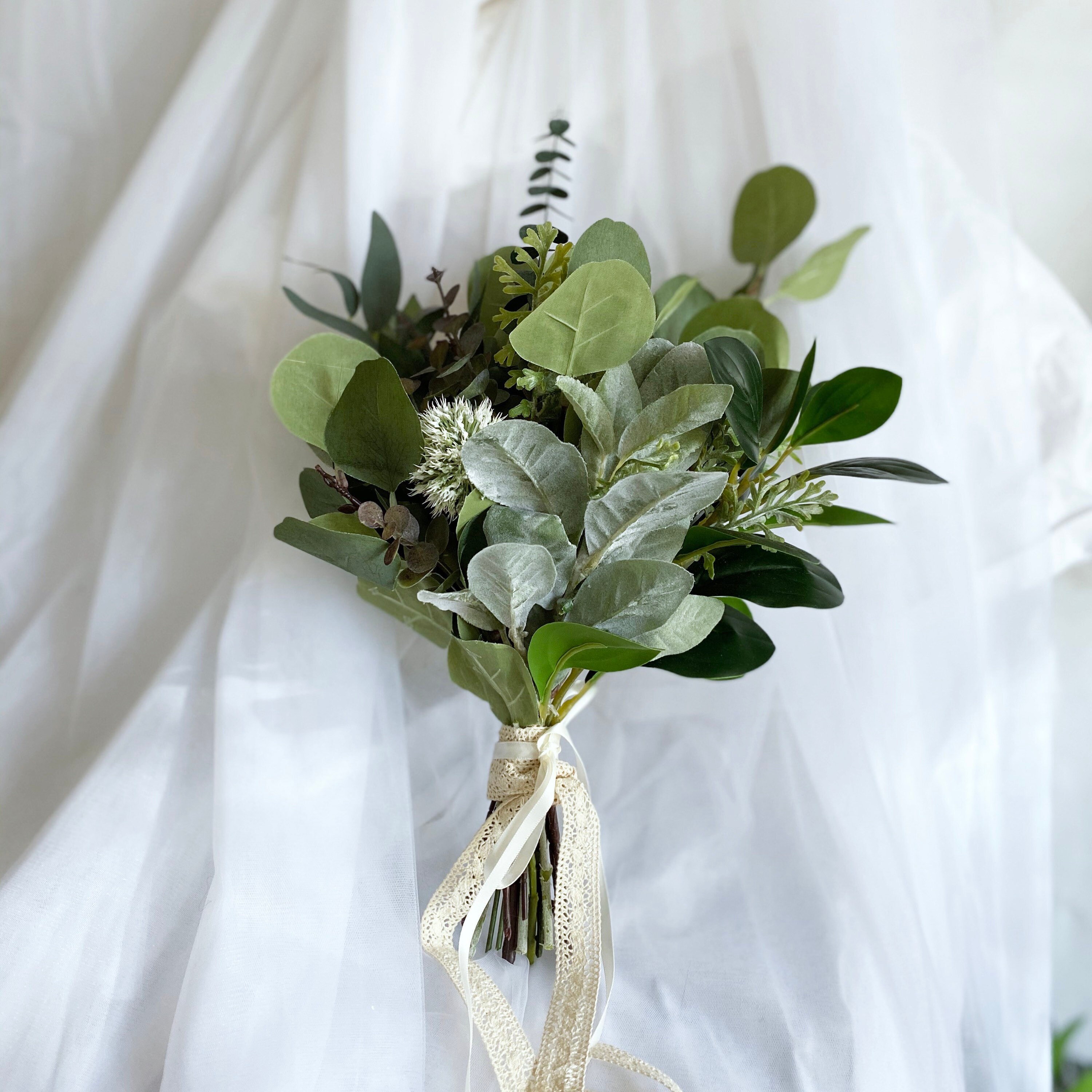 Green Bridal bouquets silk wedding bouquets bridesmaid Etsy