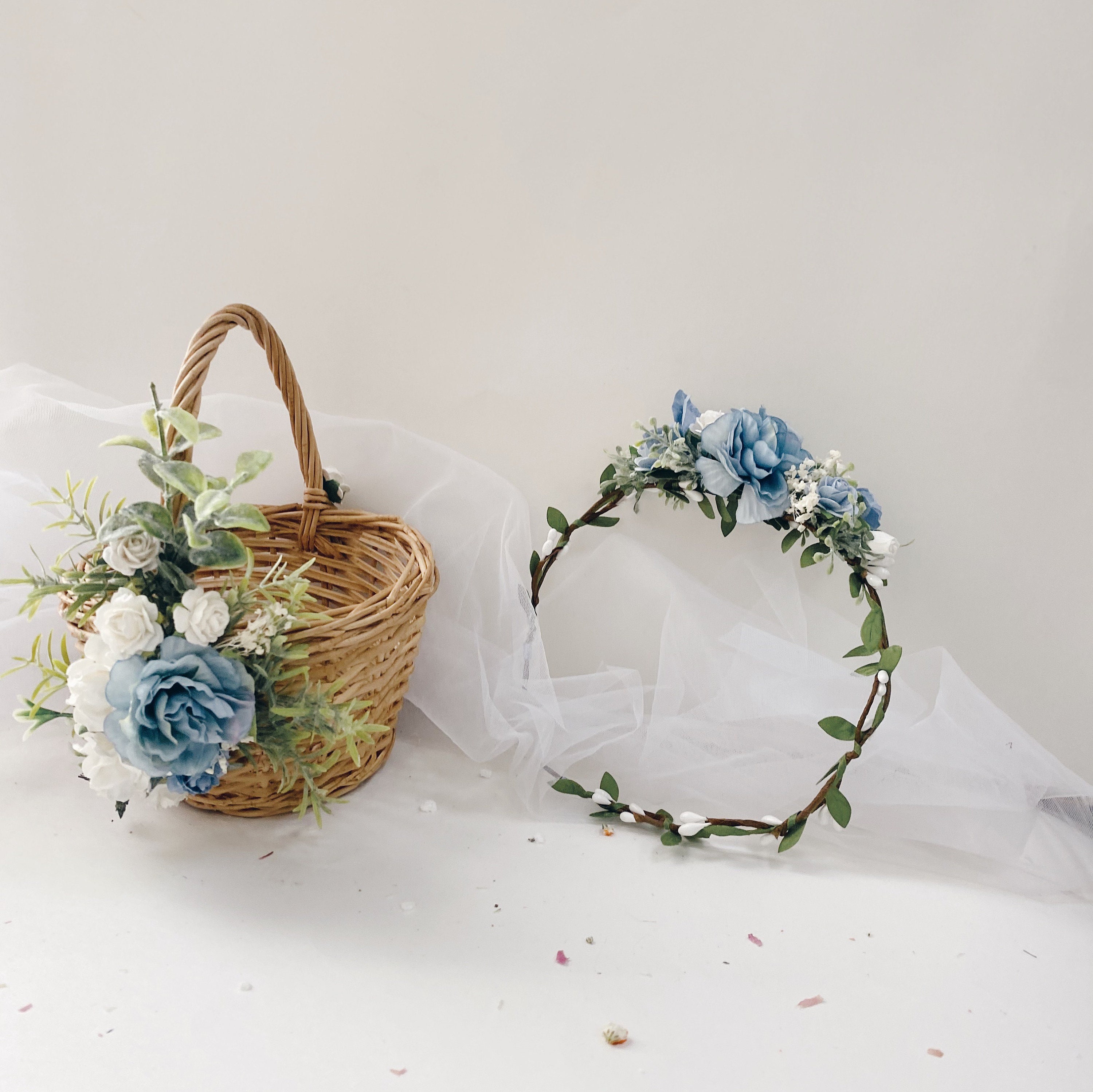 Flower girl basket wicker baskets twig baskets rustic Etsy