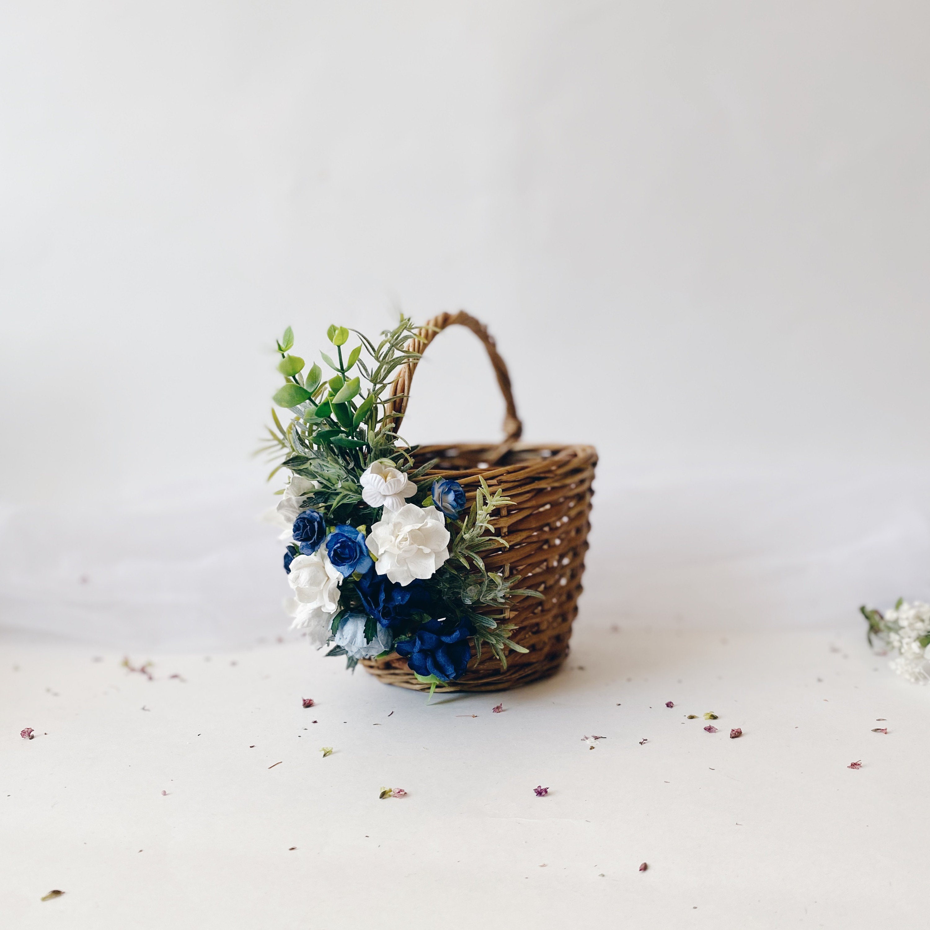 Flower girl baskets wicker baskets twig baskets rustic Etsy