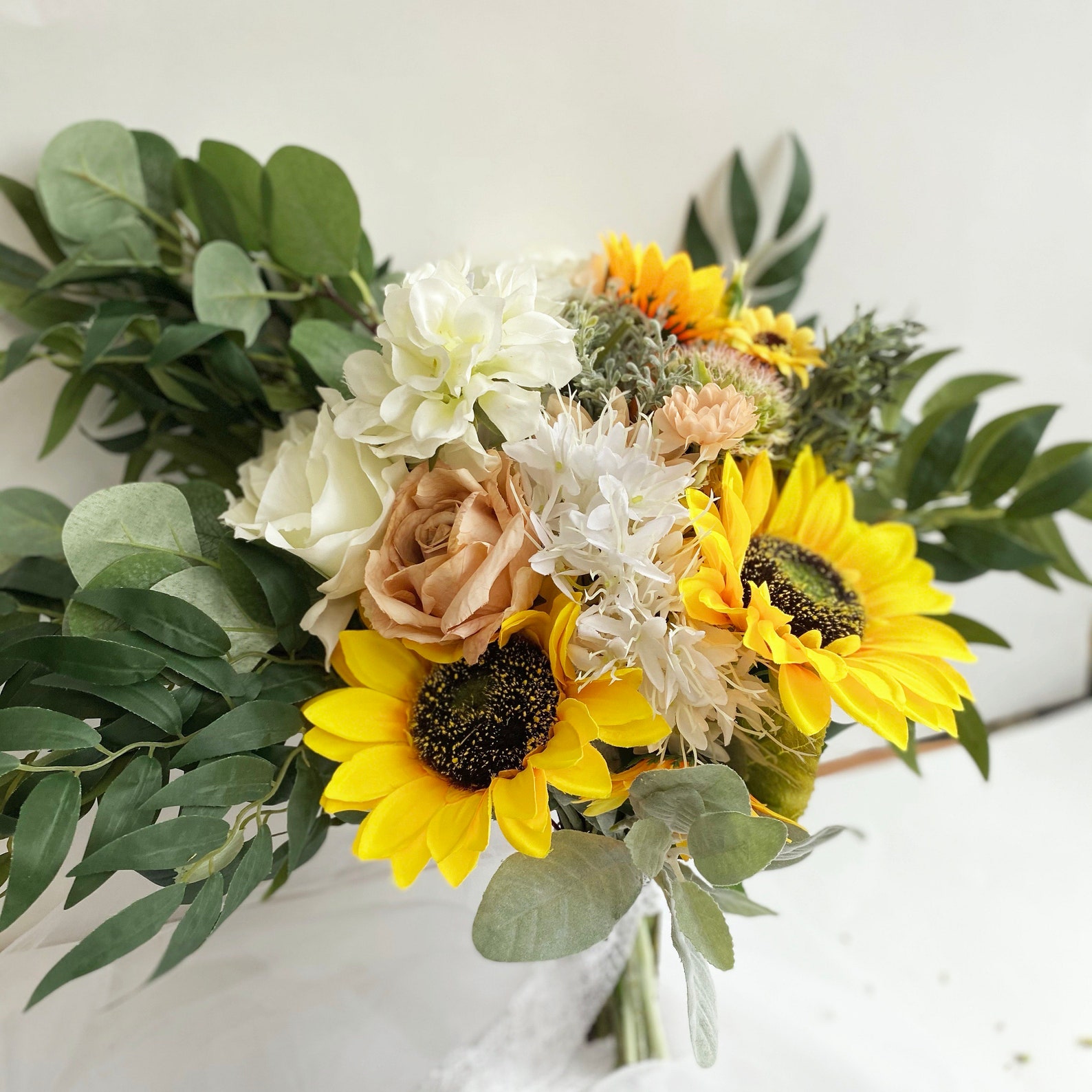 Sunflowers bouquets wedding silk flowers wedding bouquets Etsy