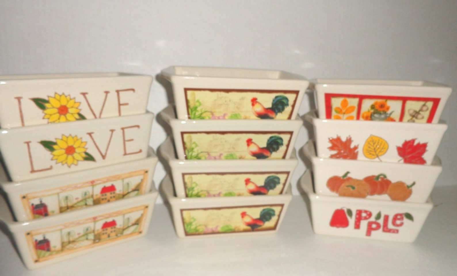 Ceramic Mini Loaf Pan Individual Baking Dishes Set of 12 Fall | Etsy