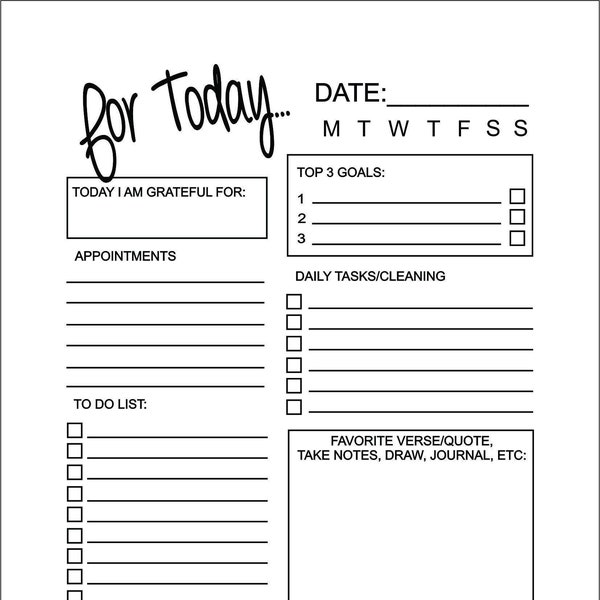 FREE Daily Classic 8.5x5.5 Planner Page - copy and paste FREEDAILYPAGE2023 at checkout for 3.50 off!