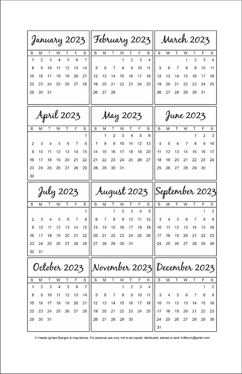 2023-2026 Yearly Planner Bundle - Classic (half Size 8.5 X 5.5) - Etsy