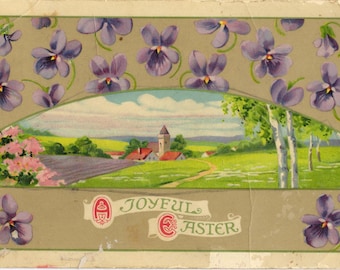 Vintage 1910 Easter Postcard – Springtime, Happy Easter, Greeting Card (Used)