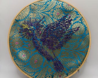 Dove of Peace - Hand-sewn Embroidery in Hoop