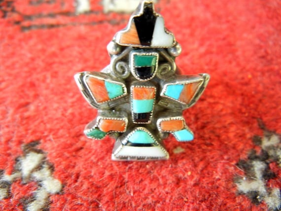 Earlier 1900's Vintage Zuni Spirit Dancer Native American Jewelry Silver Necklace Old Earlier 1900's Vintage Zuni Spirit Dancer Native American Jewelry Silver Necklace Old