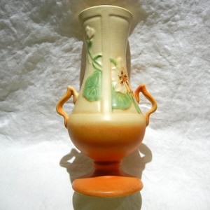 Weller Panella Nasturtiums Vase, Double Handled, c. 1940