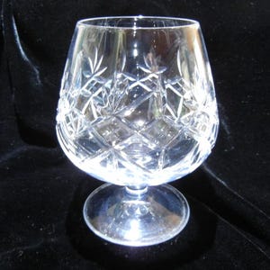 Vintage Royal Brierley Cut Crystal Brandy Snifter Glasses, Sold as a Pair, One Perfect, One Not