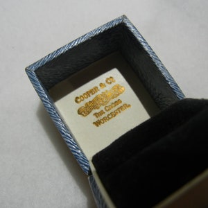 Vintage Blue Velvet and Paper Jewelers Presentation Box, Worcester, MA, c. 1930