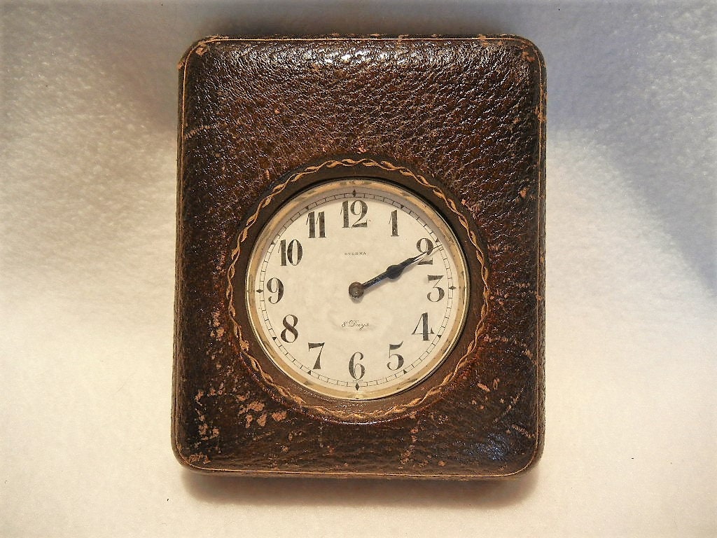 Antique Eterna Eight 8 Day Clock, Swiss Made, c. 1910