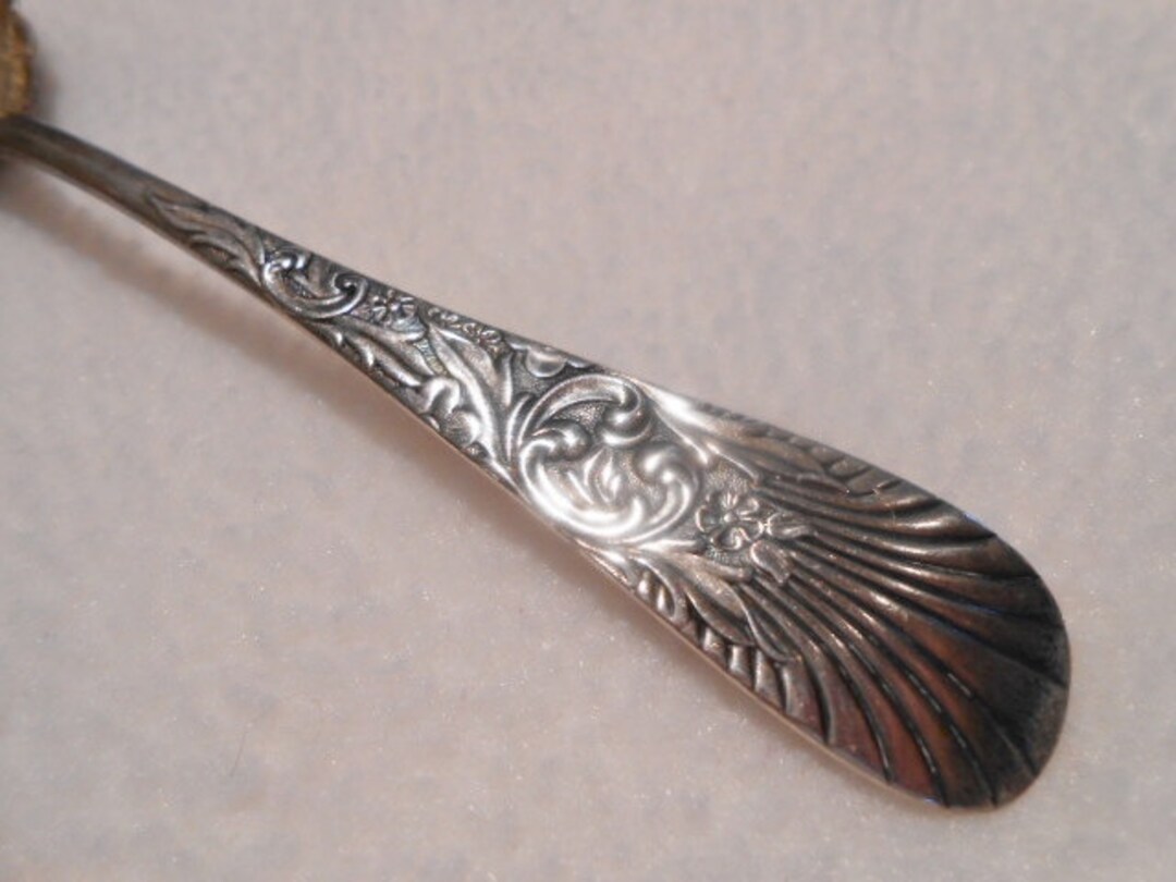Antique Spoon Sterling Silver Scalloped Edged Sugar Shell Etsy