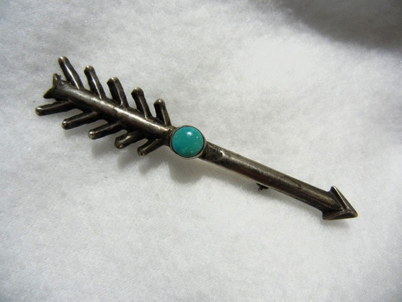 Vintage Navajo Arrow Brooch or Pin, c. 1930s - image 4