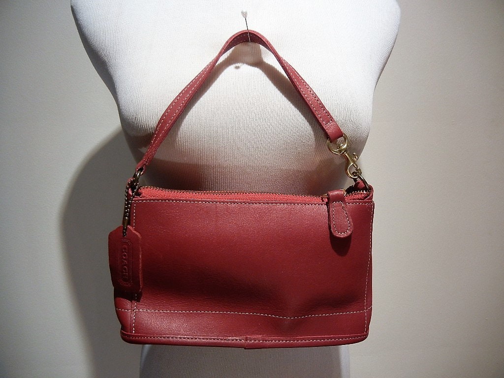 Vintage Coach Red Bleeker Bag Purse, 9311, Made in the