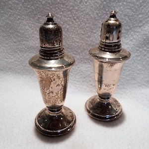 Vintage Sterling Silver Salt and Pepper Shakers, Revere Sterling Silver Salt and Pepper Shakers, no. 805
