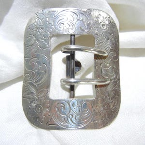 Antique Sterling Belt Buckle, Edwardian Sterling Silver Belt or Sash Buckle Jenkins & Jenkins, Baltimore, c. 1900