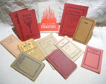 Vintage Bible Pamphlets, 12 Small Books, Old Testament, New Testament, Etc., c. 1920 - 1930