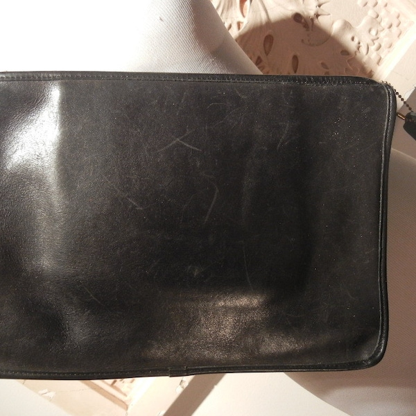 Vintage Black Bonnie Cashin Coach Clutch Bag Satchel Purse, c. 1970