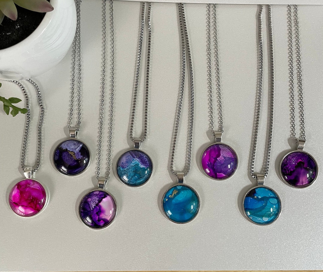 Alcohol Ink Jewelry Multiple Colors - Etsy
